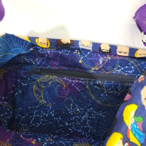 Doctor Who Character Shoulder Bag With Purple Strap Handmade - Picture 4 of 7